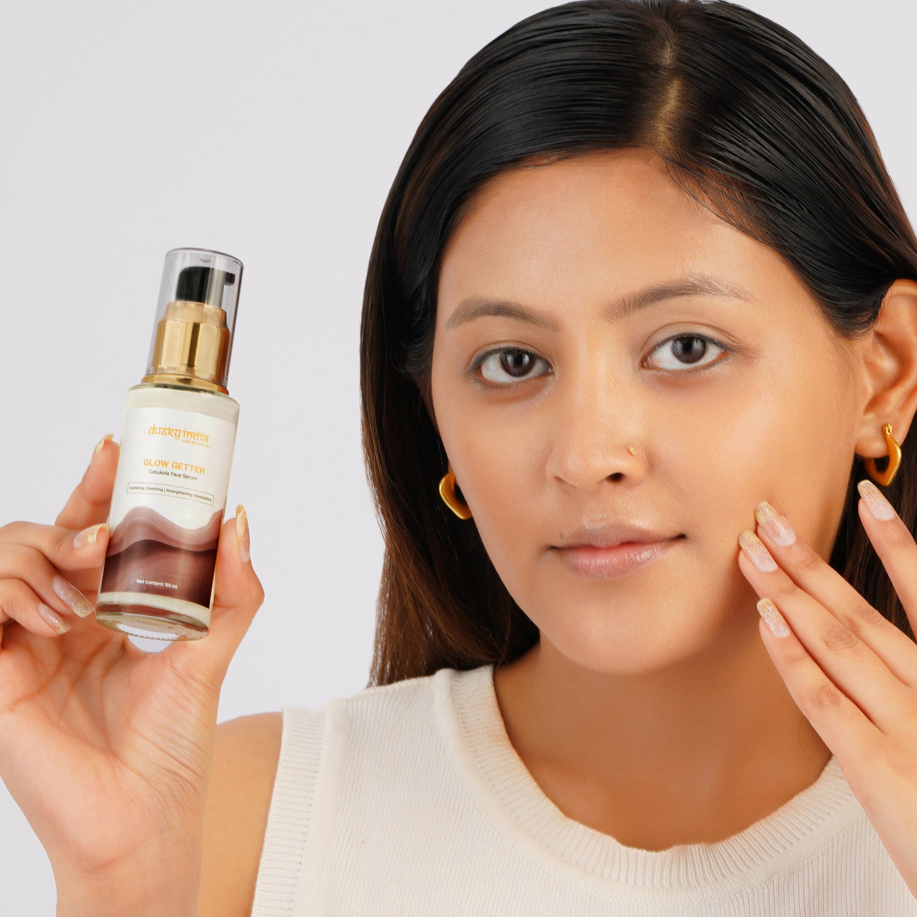 Anti-aging natural remedy | Glow Getter Gotukola Serum by Dusky India