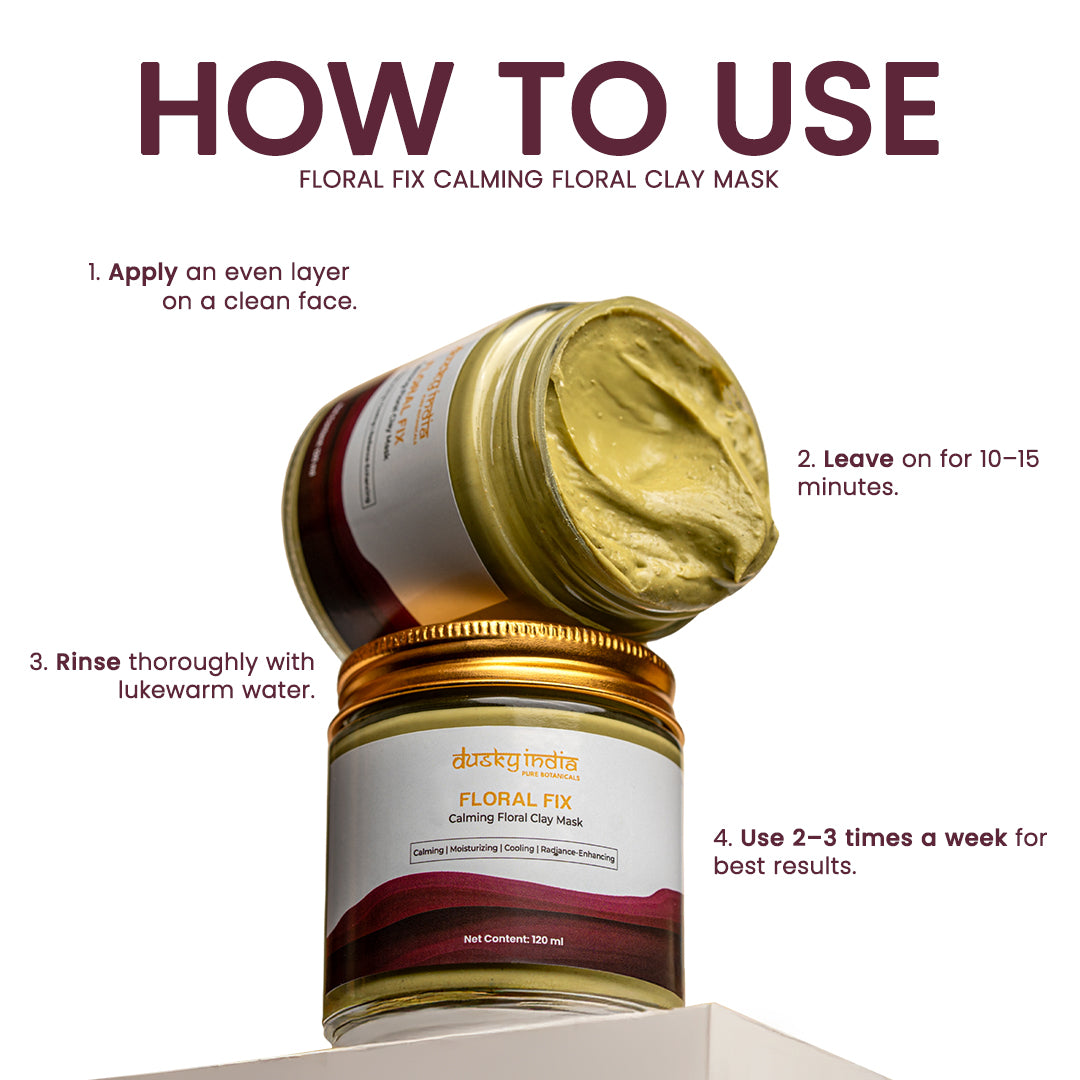 Floral face mask for detox