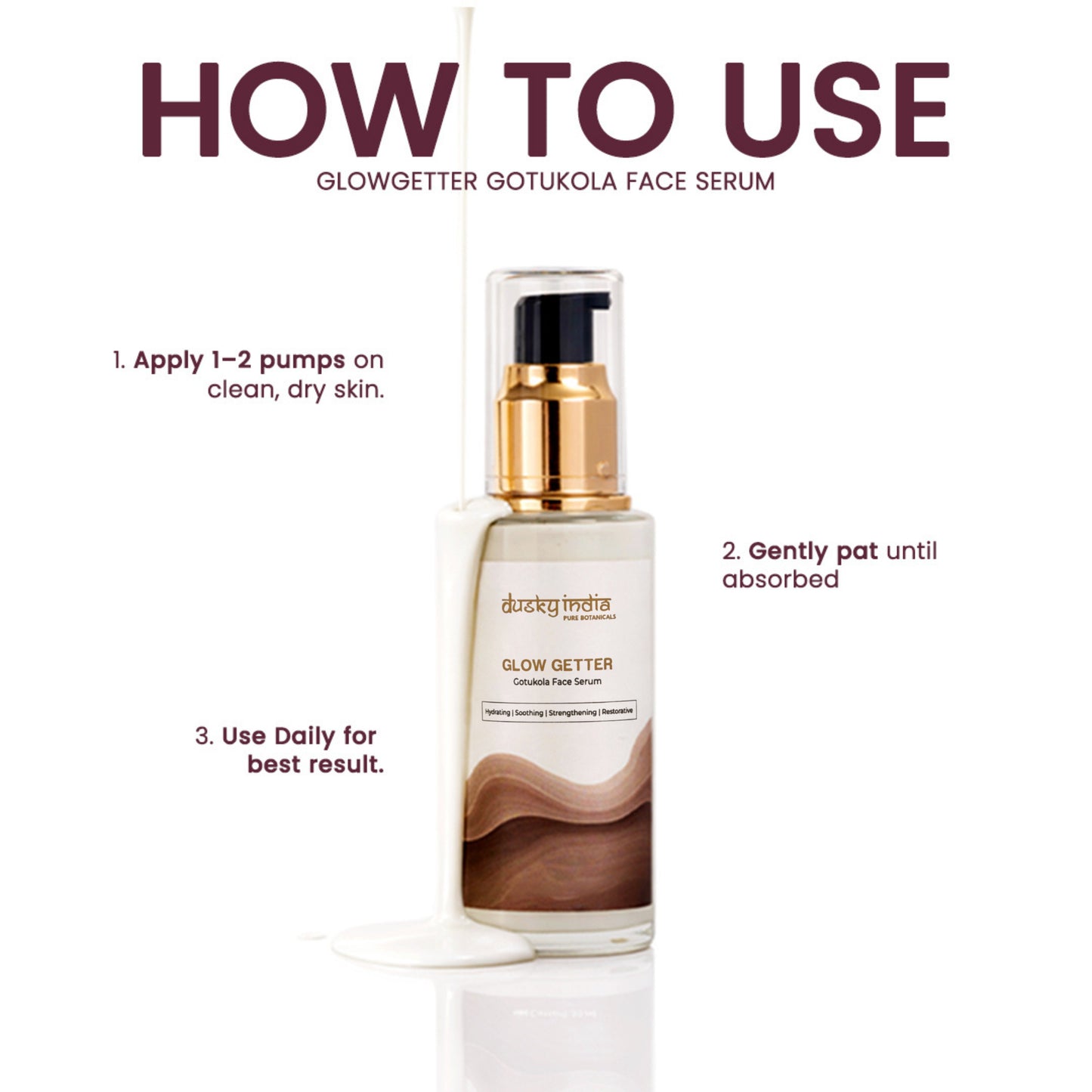 Lightweight herbal face serum