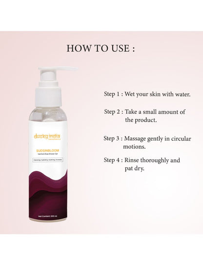 SudsInBloom -Vanilla & Rose Shower Gel