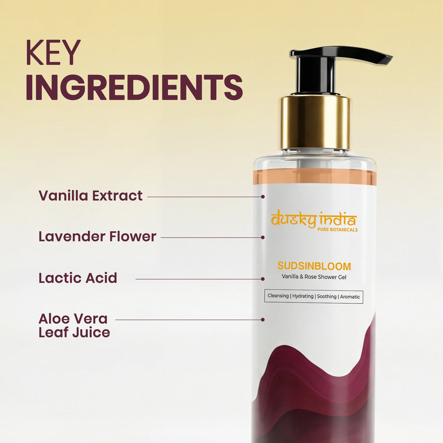 SudsInBloom - Vanilla & Rose Shower Gel