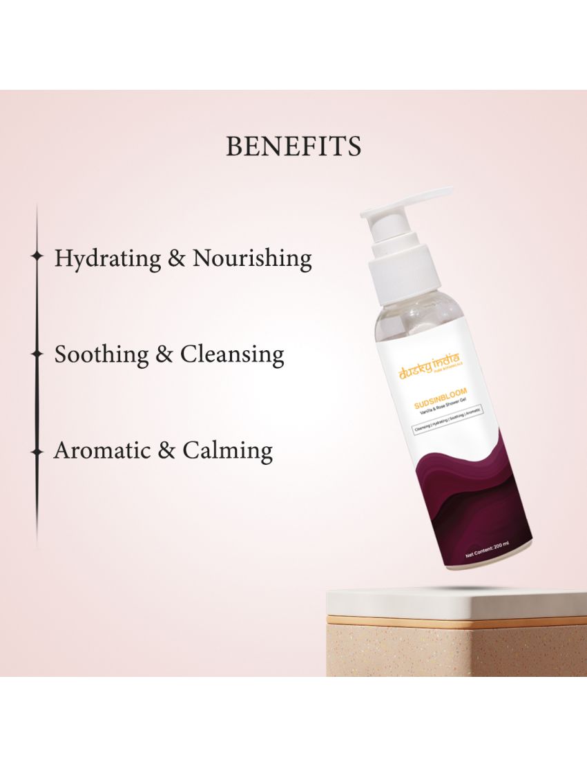 SudsInBloom -Vanilla & Rose Shower Gel